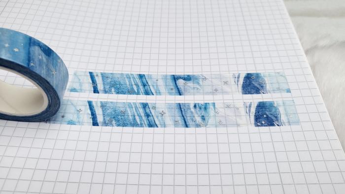 Washi Tape Blue Marble Dark